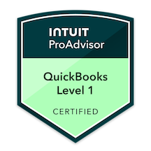 Intuit QuickBooks Level 1 Certified ProAdvisor
